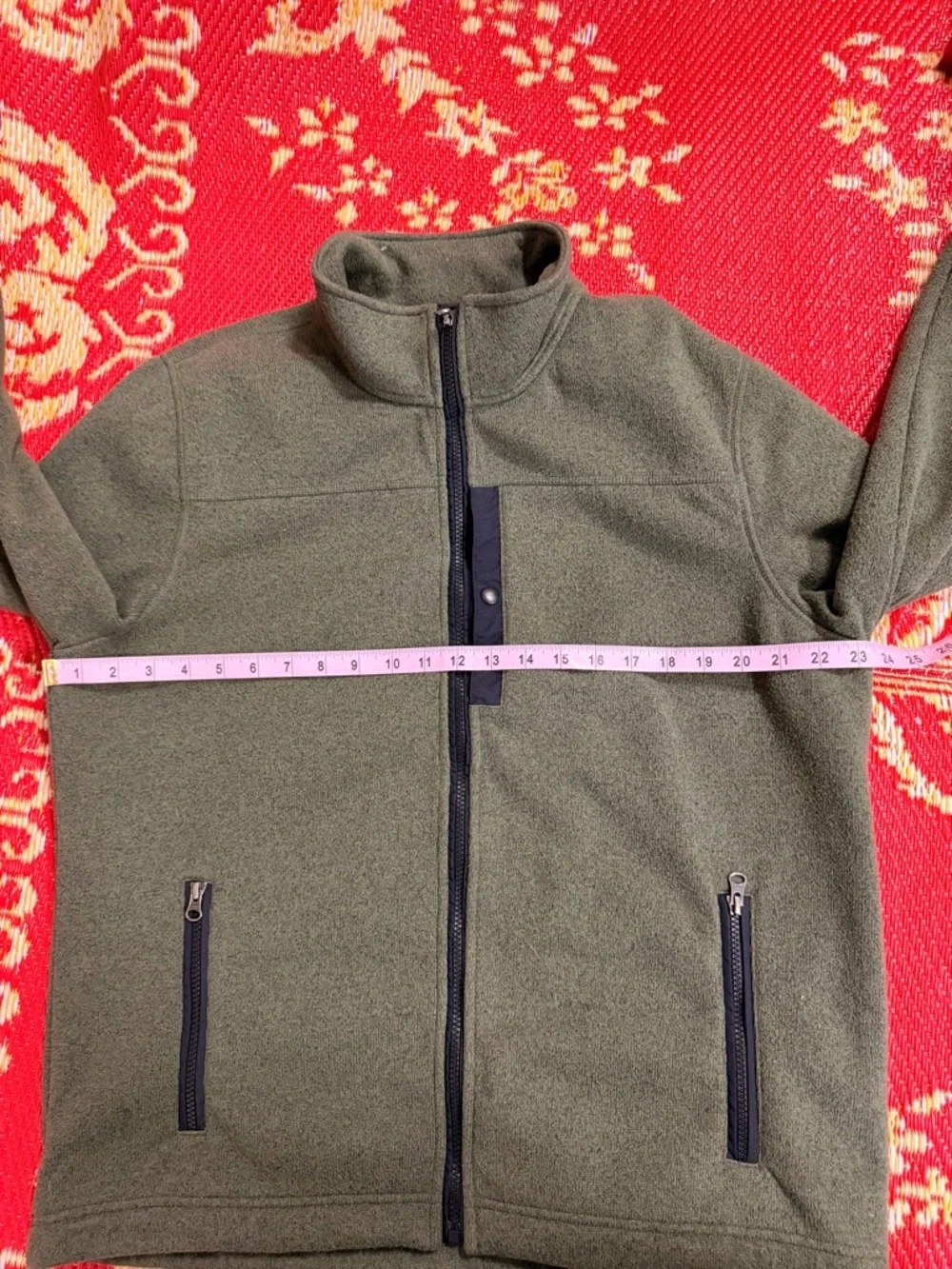LL Bean Unisex Sz L Regular Olive Green  Zip up Jacket Casual Outerwear 293887